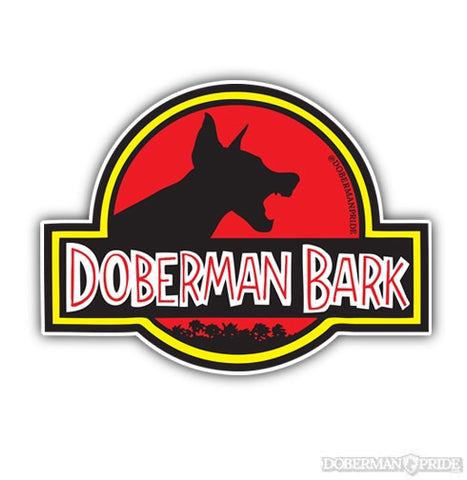 Doberman Bark Sticker