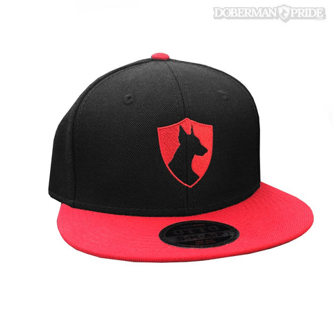 Crest Snapback Hat - Black/ Red