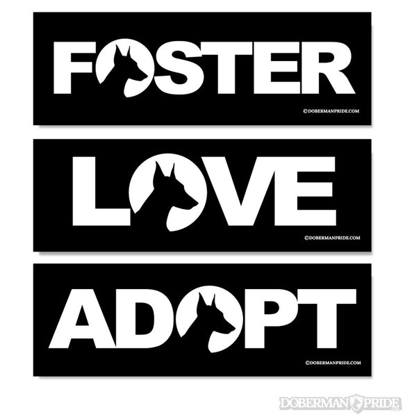 Love Foster Adopt Stickers - Cropped