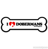 I Love Dobermans Sticker